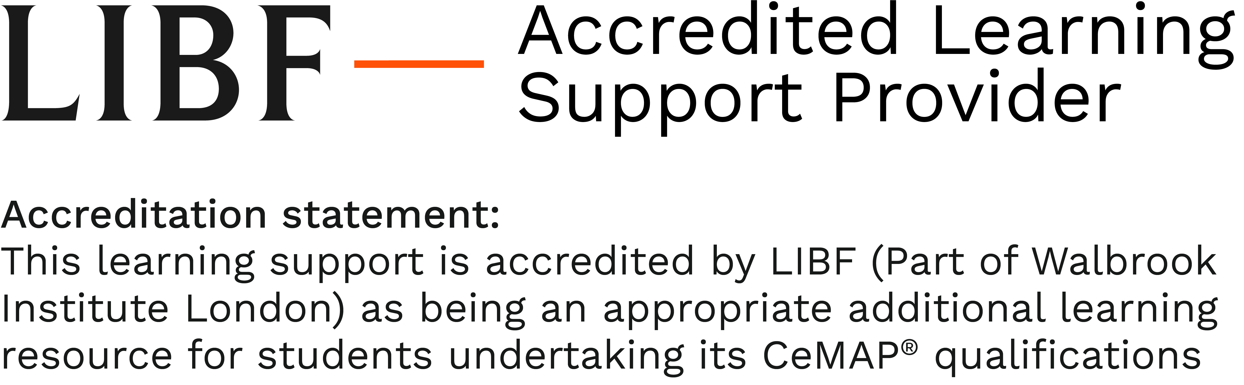 LIBF Accredited Learning Support Provider CeMAP